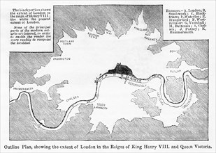 Outline Plan showing the extent of London