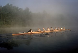 Rowing Team training on Lake