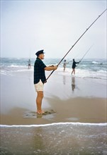 Man fishing at Beach