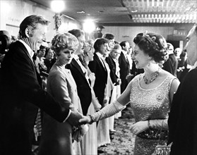 Danny Kaye shaking the Hand of Queen Elizabeth II