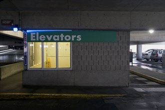 Elevator Entrance in Parking Garage