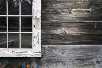 Weathered Window and Exterior Wall
