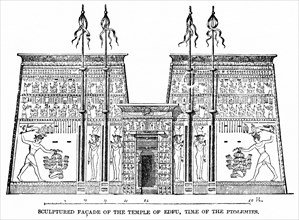 Sculptured Facade of Temple of Edfu