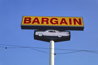 Bargain Used Car sign