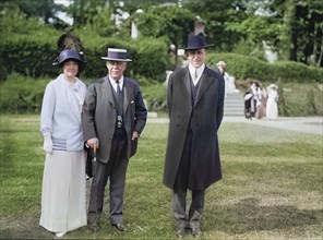 Millicent Hearst and William Randolph Hearst with John R. McLean (center)