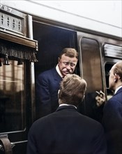 Theodore Roosevelt on special train