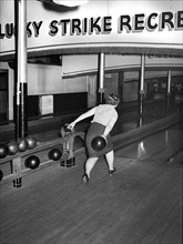 Woman bowling