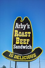 Arby's fast food restaurant sign