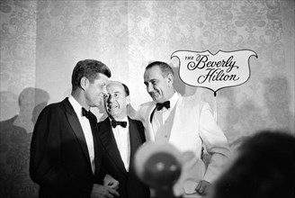 U.S. Senator John F. Kennedy with U.S. Senator Lyndon Johnson