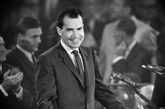 U.S. Vice President Richard M. Nixon giving his acceptance speech as Republican presidential nominee during Republican National Convention