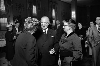 Former U.S. President Harry Truman with his wife
