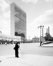 United Nations Secretariat and General Assembly buildings along First Avenue