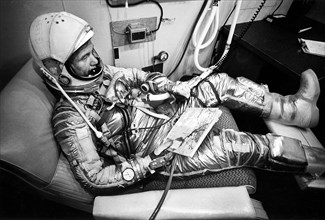 American Astronaut John Glenn flight suit prior to MA-6 launch