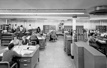 Workers in IBM 704 Computer Operations Room