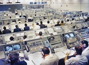 Launch Control Center during Apollo 8 mission launch activities