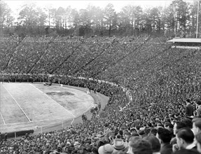 Crowd at Duke University versus University of North Carolina football game, Durham, North Carolina,