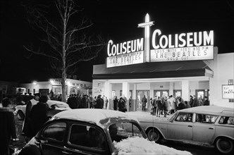 English rock and roll band The Beatles performing at Washington Coliseum, Washington, D.C., USA,