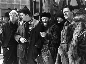 Lyle Talbot (2nd left), Al St. John (center), Charles Anthony Hughes (right), on-set of the film,