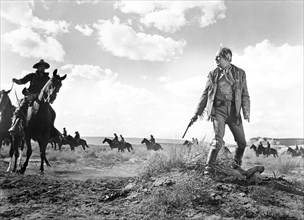 Richard Widmark, on-set of the film, "Cheyenne Autumn", Warner Bros., 1964