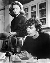 Lee Remick, Michael Sarrazin, on-set of the film, "Sometimes A Great Notion", Universal Pictures,