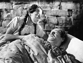 Anne Revere, Roman Bohnen, on-set of the film, "The Song of Bernadette", 20th Century-Fox, 1943