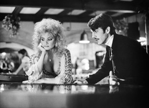 Tina Willson, Eric Roberts, on-set of the film, "Star 80", Warner Bros., 1983
