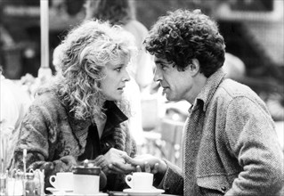 Kate Capshaw, John Shea, on-set of the film, "Windy City", Warner Bros., 1984