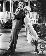 Richard Beymer, Joanne Woodward, on-set of the film, "The Stripper", 20th Century-Fox, 1963