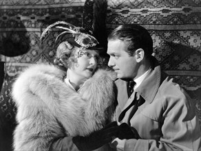 Billie Burke, Douglas Fairbanks, Jr., on-set of the film, "The Young In Heart", United Artists,