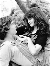 Timothy Hutton, Valerie Bertinelli, on-set of the film, "Young Love, First Love", Lorimer