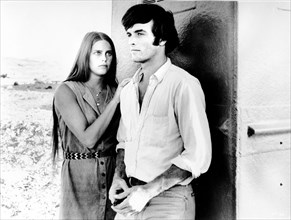 Daria Halprin, Mark Frechette, on-set of the film, "Zabriskie Point", MGM, 1970