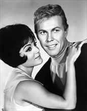 Connie Francis, Harve Presnell, on-set of the film, "When The Boys Meet The Girls", MGM, 1965