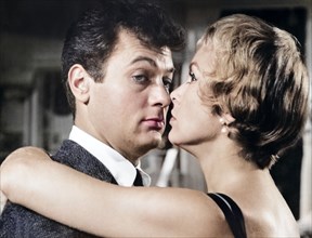 Janet Leigh, Tony Curtis, on-set of the film, "Who Was That Lady", Columbia Pictures, 1964