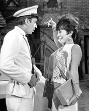 Bob Denver, Jackie Joseph, on-set of the film, "Who's Minding The Mint?", Columbia Pictures, 1967