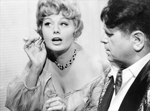 Shelley Winters, Bert Freed, on-set of the film, "Wild In The Streets", American International