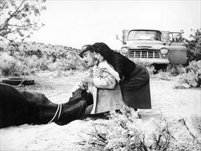 Anthony Quinn, Anna Magnani, on-set of the film, "Wild Is The Wind", Paramount Pictures, 1958