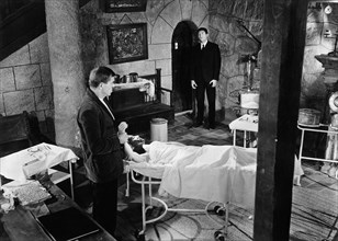 Howard Vernon (left), on-set of the Spanish-French film, "The Awful Dr. Orlof", original Spanish