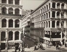 Broadway and Thomas Street, New York City, New York, USA, Berenice Abbott, Federal Art Project,