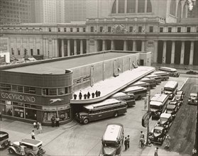 Greyhound Bus Terminal, 33rd and 34th Streets between Seventh and Eighth Avenues, Pennsylvania