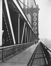 Pedestrian walkway, Manhattan Bridge, New York City, New York, USA, Berenice Abbott, Federal Art