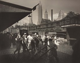 Fulton Street Fish Market, New York City, New York, USA, Berenice Abbott, Federal Art Project,