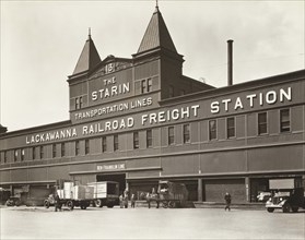 The Starin Transportation Lines, Lackawanna Railroad Freight Station, Pier 13, North River, New