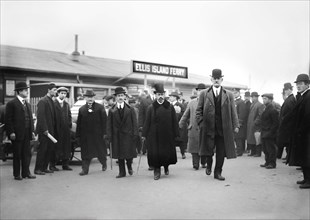 Ex-Venezuelan President Cipriano Castro arriving at Ellis Island, New York City, New York, USA,