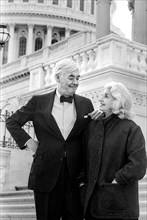 U.S. Senator Daniel Patrick Moynihan (D-New York), with his wife Liz, U.S. Capitol Building,