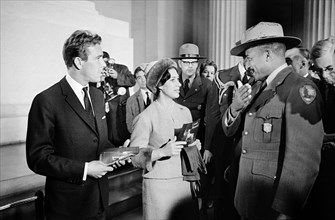 Princess Margaret and Antony Armstrong-Jones, 1st Earl of Snowdon, visiting Lincoln Memorial,