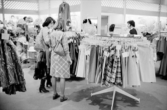 Two women shopping for clothes, Tysons Corner Mall, Tysons Corner, Virginia, USA, Marion S.