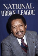 John Edward Jacob, President of National Urban League, head and shoulders portrait, New York City,