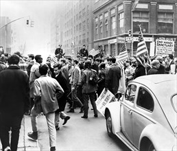 Pro-Vietnam War Rally, New York City, New York, USA, Matthew Black, New York World-Telegram and the