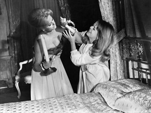 Zsa Zsa Gabor, Susan Gordon, on-set of the film, "Picture Mommy Dead", Embassy Pictures, 1966