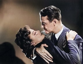 Laraine Day, Lew Ayres, on-set of the film, "Fingers At The Window", MGM, 1942